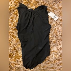 NWT black Zara sleeveless blouse